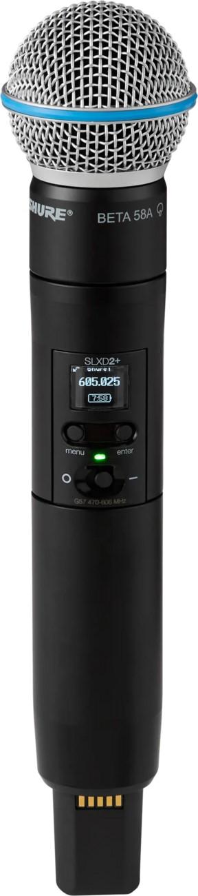 Shure SLXD2+ Wireless Beta58A Handheld Transmitter - Andertons